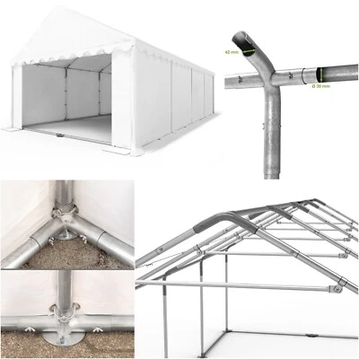 TOOLPORT Tente de stockage 3x4-8x12 m PVC 750 N imperméable avec cadre de sol - Photo 1/4