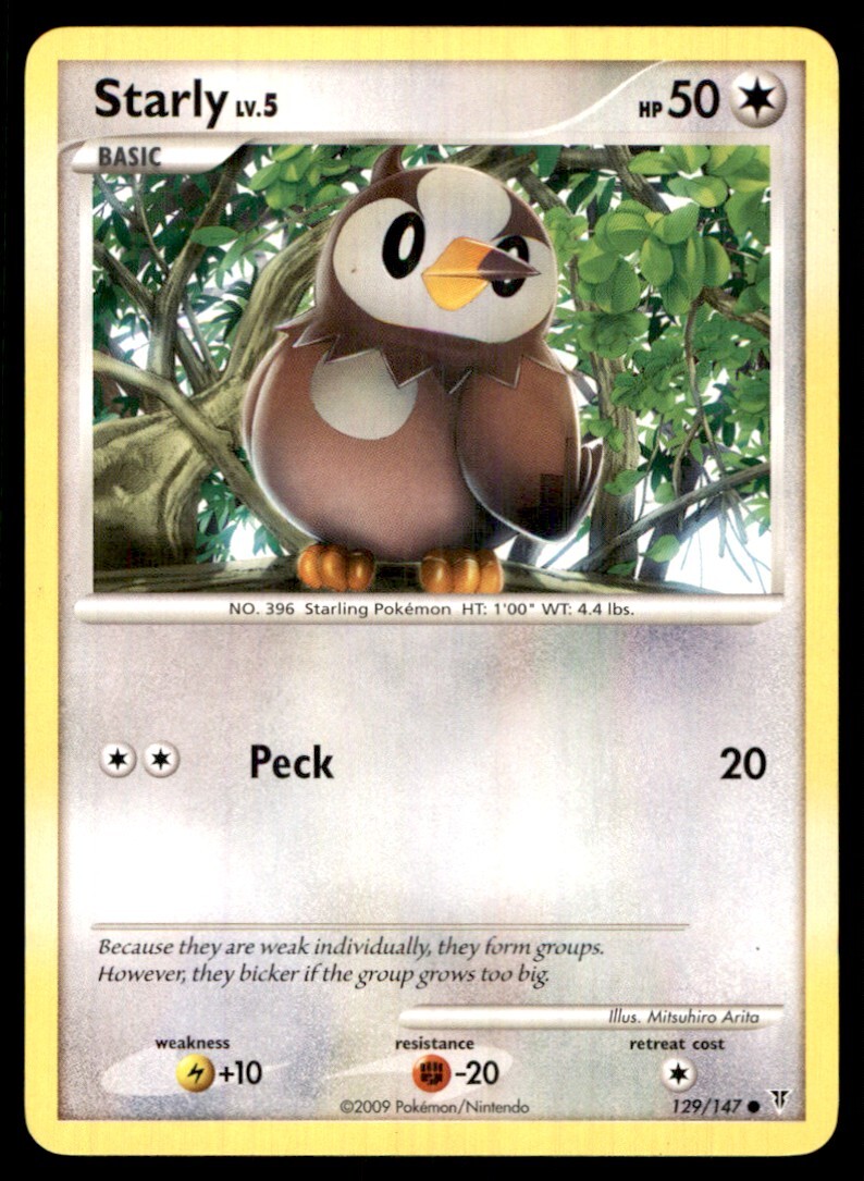 2009 Platinum - Supreme Victors Starly Basic/Common #129