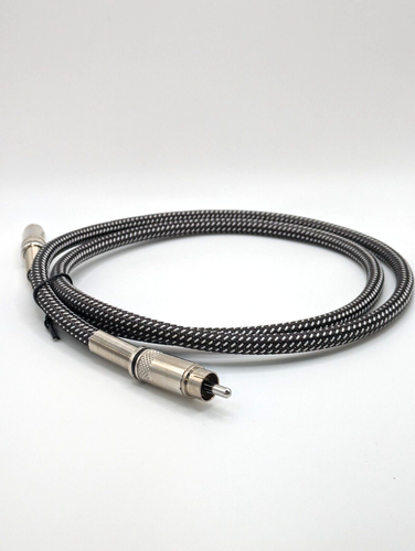 RCA Stereo cable 1M Braided High Quality Audio Cable Pack of 2 FIBBR. Brand New - Picture 2 of 5
