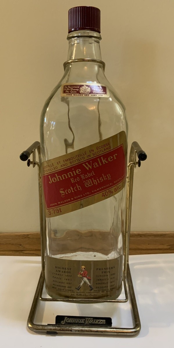 Johnnie Walker Red Label Scotch Empty 3.79 Litre Bottle W/Swing