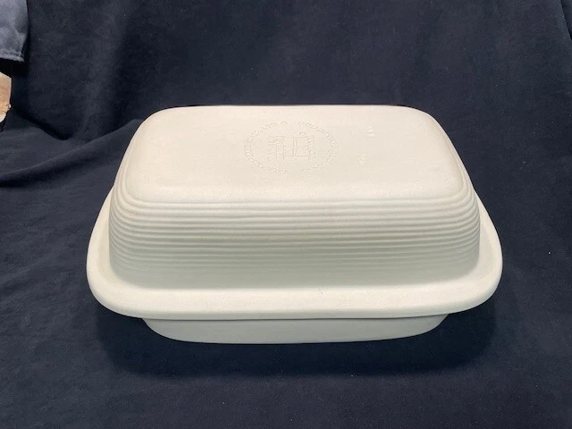 Pampered Chef Family Heritage Stoneware LARGE Roasting Pan & Lid 17x11×7