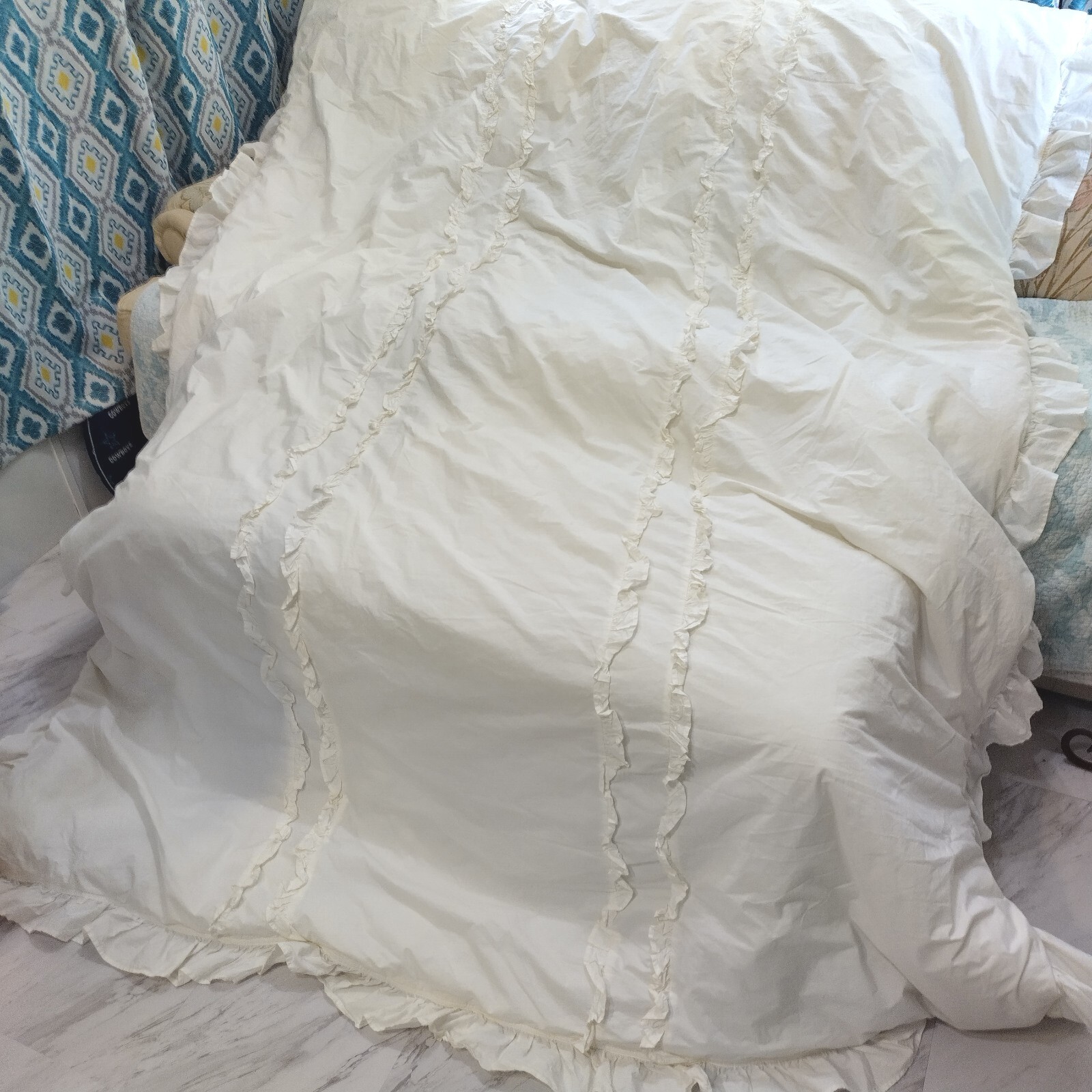 Simply Shabby Chic HEIRLOOM White Ruffled Comforter Twin eBay