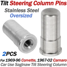 2x Oversized Steering Column Pivot Pins For 1969-1996 Corvette 1967-2002 Camaro