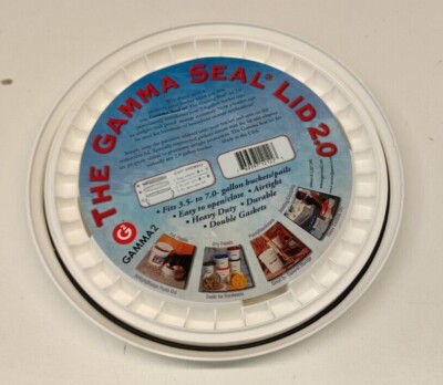 2 Gallon Food Grade White Gamma Gamma2 Seal Threaded Bucket Lid Free Shipping