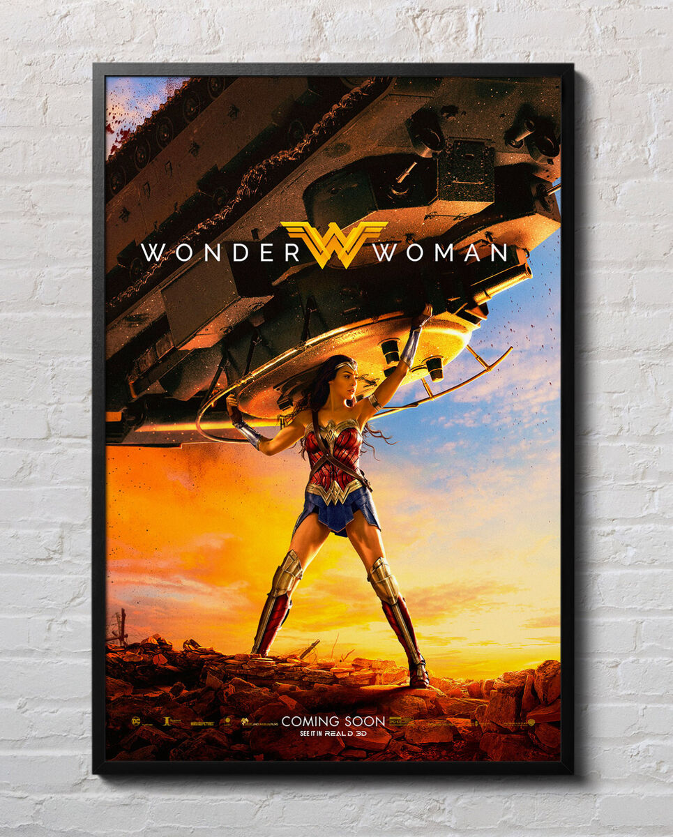 Wonder Woman 2017 Movie Poster 24x36 Borderless Glossy 17186