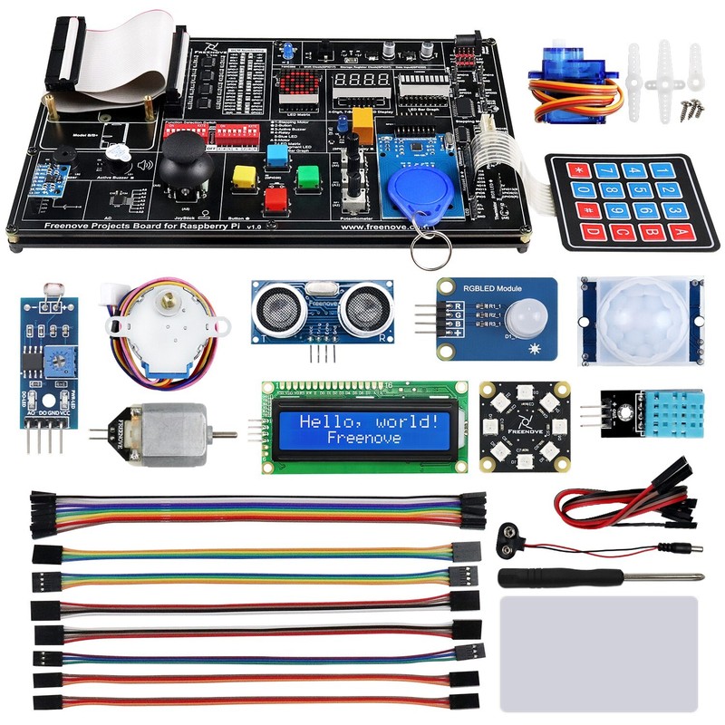 Freenove Projects Kit for Raspberry Pi 5 4 B 3 B+ 400 Zero 2 W Python C Java