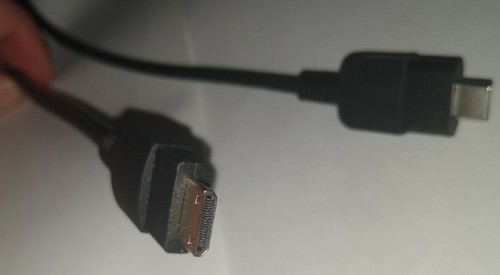 Mini HDMI, USB C To HDMI, USB, to unknown circular female type plugin 6ft new - Picture 11 of 12