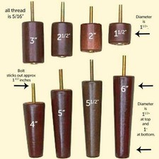 Furniture Legs Feet Wood Wooden Mid-Century  Chair Couch Ottoman Sofa Daddy