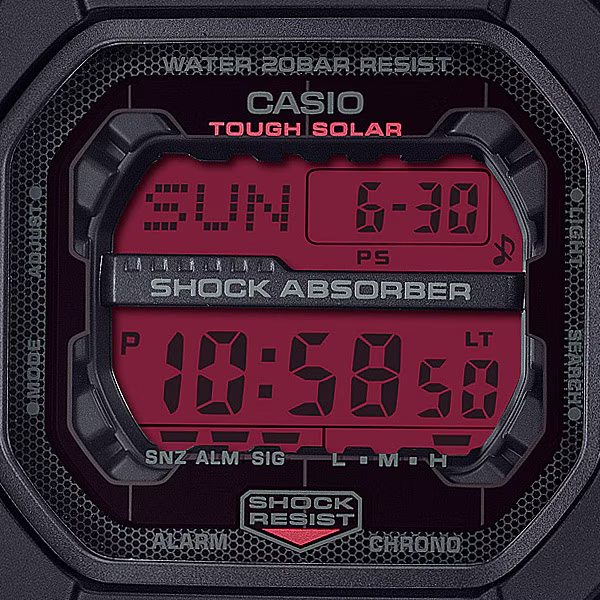 CASIO G-SHOCK GX-56BBR-1JF BLACK AND BOLD RED Dial Square Gift Men