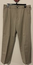 Dockers D3 Men  s 38x32 Beige Elastic-Band Flat Front Chino-Style Pants A2151