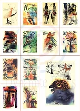 SALVADOR DALI Alice in Wonderland Illustrations. Full set Premium Canvas Prints
