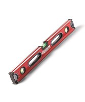 Aluminium Wasserwaage 3 Libellen 80Cm Waagerecht Senkrecht Antirutsch Waage Rot