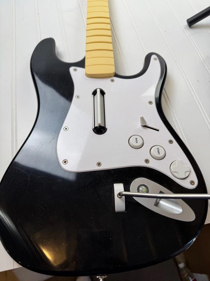 Xbox 360 Rock Band Fender Stratocaster Wired Guitar Hero Control Harmonix - Image 4 of 4