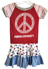 Indiana University Dress Girls 3-5 Years Red White Blue Pink Knit Beri Bee