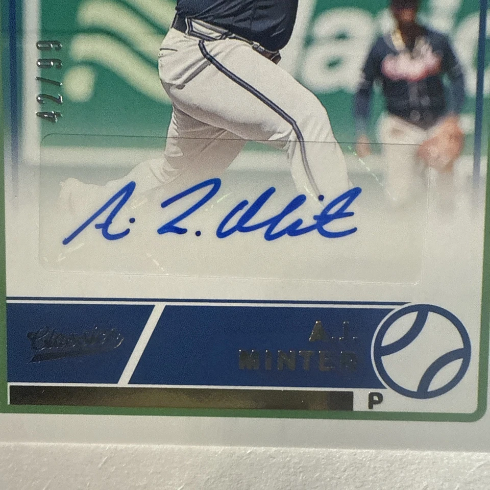 2020 Panini Chronicles - Classics Autographs A.J. Minter #CA-AM Gold /99 (AU) - Image 2 of 4