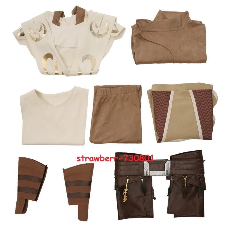 Movie Jedi Temple Guard Cosplay Costume Halloween Men Uniform Full Set Outfit  - Image 2 of 4