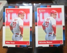 2022 Panini Donruss Retro 1988 Variation Mike Trout #265 Millville Meteor +Base