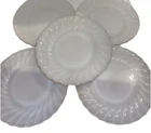 Set Of 5 Vintage Anchor Hocking White Milk Glass Swirl 7.25” Plate Fireking