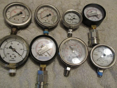 #ad Vintage Pressure Gage Gauges LOT 8 MARSH Enerpac WEISS Noshok AIRTECH MC Daniel $34.55