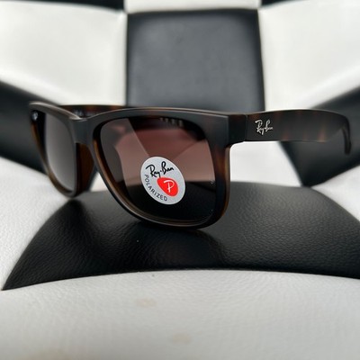 Ray Ban Justin Classic Matte Havana/Brown Gradient Polarized 54 mm Sunglasses