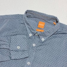 Boss Hugo Boss Slim Fit Men's Medium Button Down Shirt Orange Label