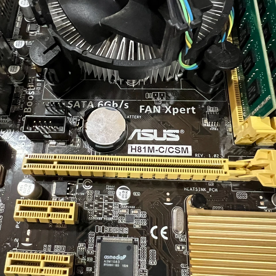 Материнская плата комбинированная ASUS H81M-C mATX! • Core i5-4570 • 16GB RAM • Radeon RX550 4GB - Изображение 3 из 4