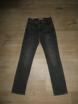 LEVI'S PREMIUM 724 HIGH RISE STRAIGHT weiche Stretch Jeans Grau W28 L32 *w.NEU*