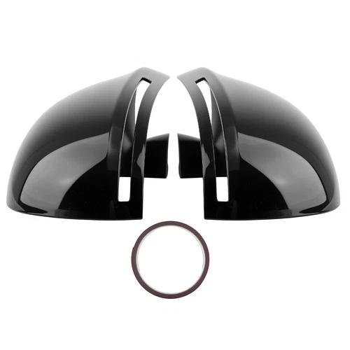 Door Mirror Cap Pair for Audi A6 S6 RS6 S4 RS4 A5 S5 RS5 2008-2017 Gloss Black