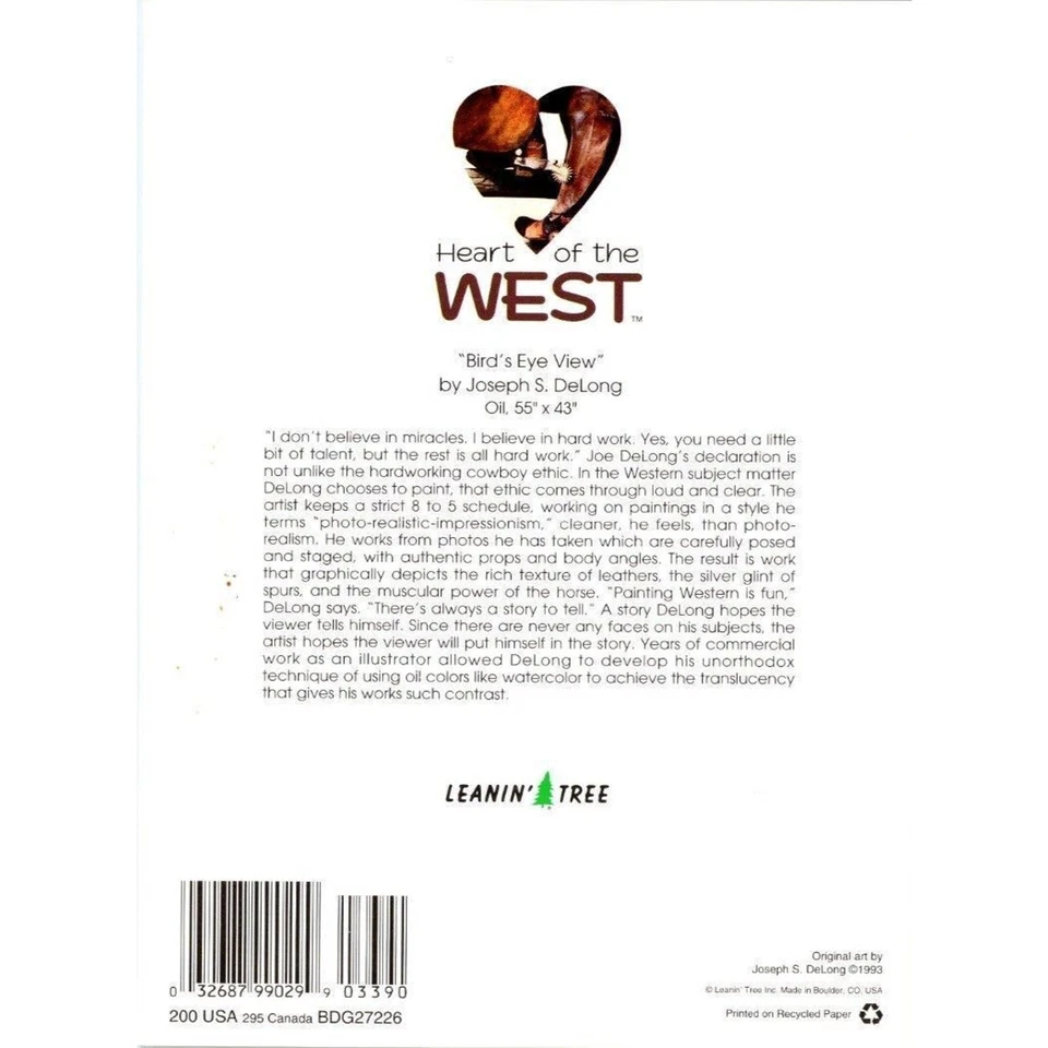 Leanin' Tree Birthday Card Cowboy Boots "Bird's Eye View" Joseph S. DeLong - Image 3 of 3