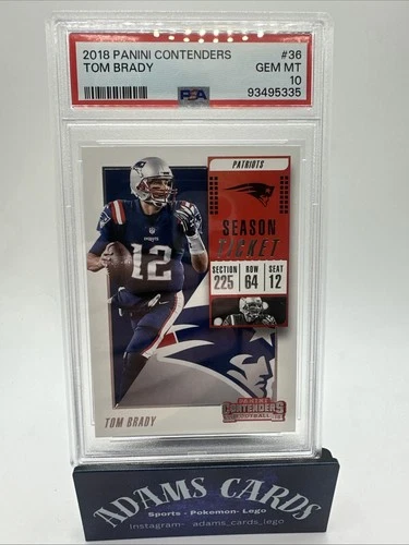2018 Panini Contenders - Tom Brady #36 PSA 10 New England Patriots