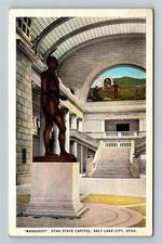Salt Lake City UT, Massasoit, Utah State Capitol, Utah Vintage Postcard