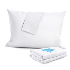 Waterproof Zippered Pillow Protectors,100 Cotton Size Pillow Standard 4.0