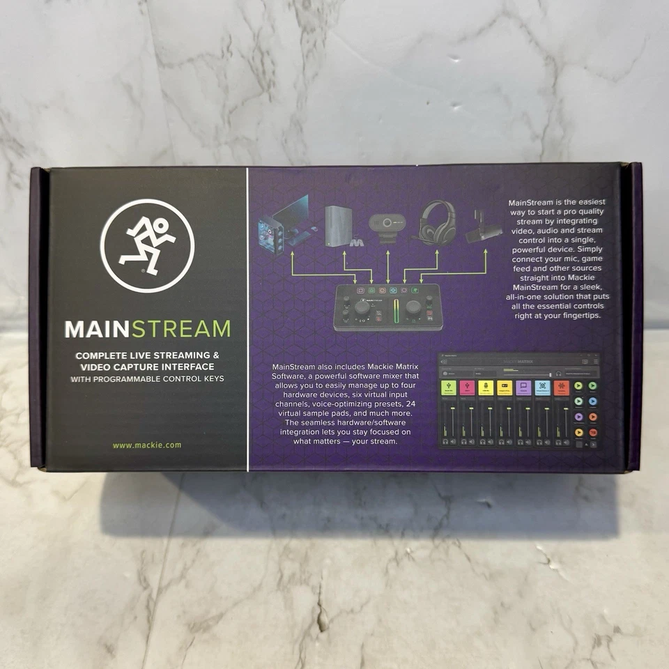 New Mackie MainStream Complete Live Streaming &Video Capture Recording Interface - Image 4 of 4