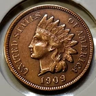 1909 Indian Head Cent - AU/UNC✨ - Near 4 Diamonds, RD Beauty! 👀 **Semi-Key**