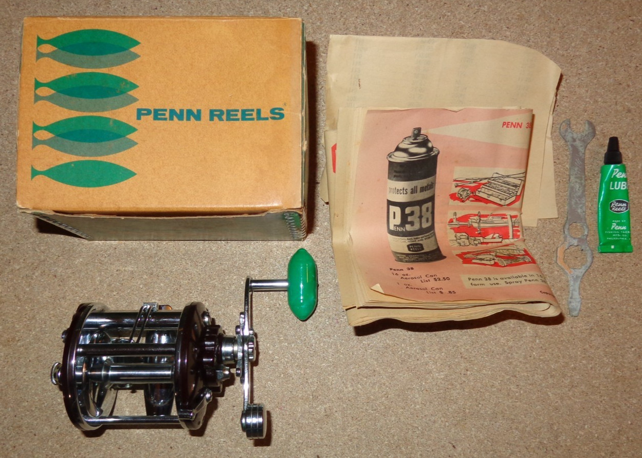 Vintage New in Box Penn Peerless Monofil 9MS Right-Handed Fishing Reel 9