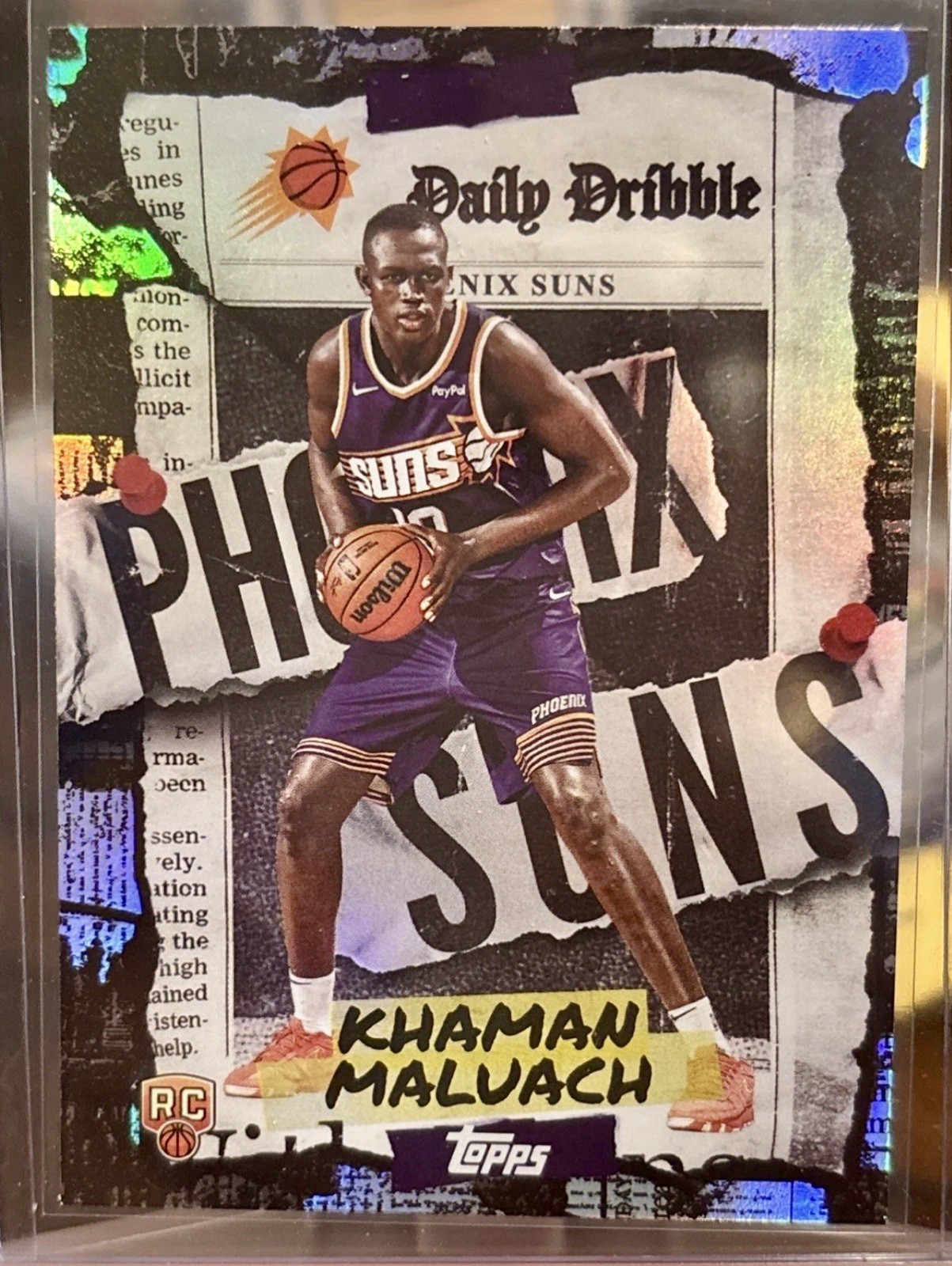 2025-26 Topps Basketball #DD-40 Khaman Maluach Daily Dribble RC Rookie Holo Foil