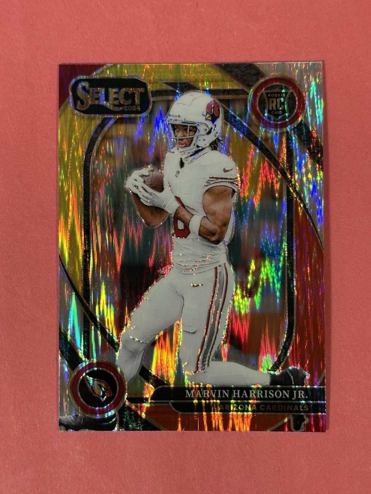 2024 Panini Select - Club Level Marvin Harrison Jr. #219 Red & Yellow Shock (RC)