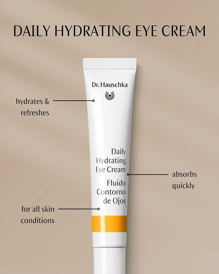 ¡NUEVO! Crema hidratante diaria para ojos Dr. Hauschka - 0,4 fl oz (12,5 ml) caducidad 10/2026 Foto 3 de 3