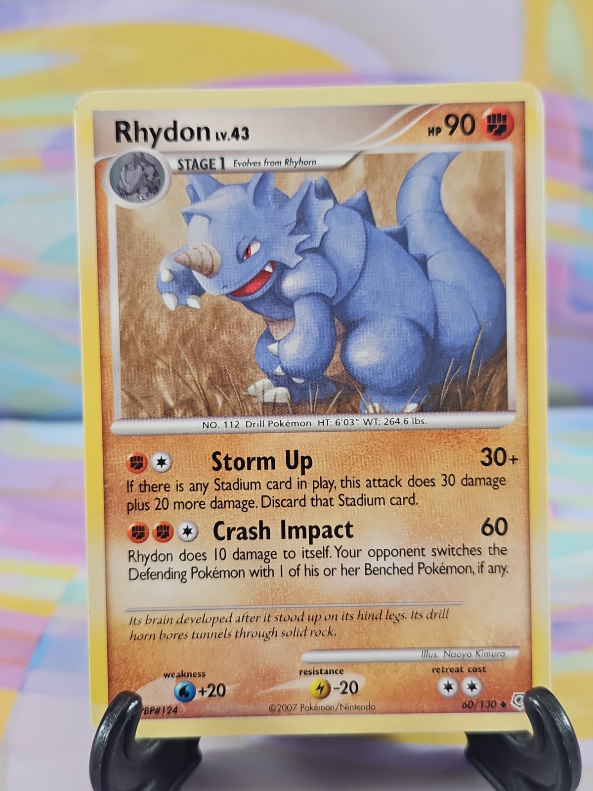 Pokemon TCG Diamond & Pearl Card | Rhydon Lv. 43 60/130 Uncommon