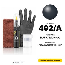 Lackstift Für Alfa Romeo 155 492/A Blu Armonico Komplett Original Farbton Genau