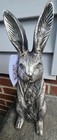 New Easter Bunny Rabbit Silver Metal 12.5” Tall — photo 5
