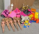 Vintage Barbie Lot With Accessories And Vehicles, Dog