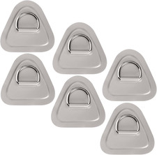 Paquete de 6 parches de anillo en D de acero inoxidable de 3,54"/9 cm para bote inflable kayak bote