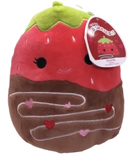 Squishmallows 8" Scarlet the Chocolate Strawberry 2022 Valentines Day