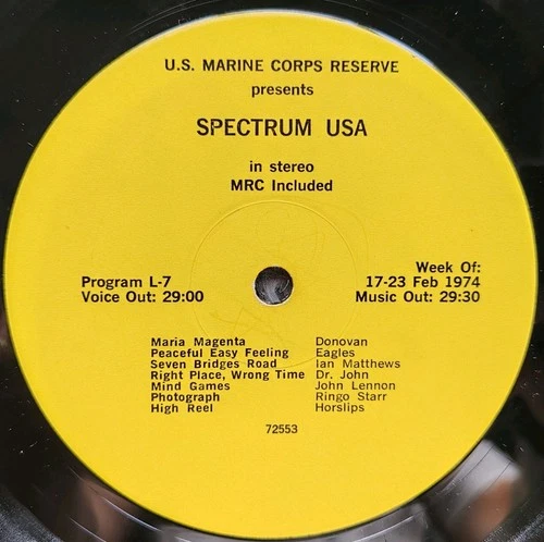 THE BEATLES Led Zeppelin EAGLES Donovan CHICAGO US 1974 TRANSCRIPTION DISC ⭐EX⭐