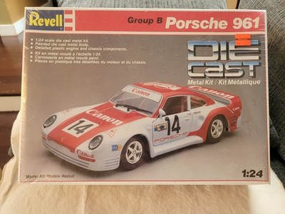 Vintage Revell 1988 Porsche Group B 961 Metal Diecast Model Kit Factory Sealed!