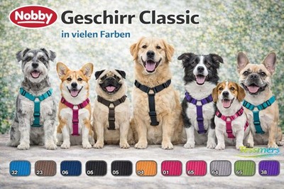 Nobby Geschirr CLASSIC XXS/XS-S/S-M/M-L/L-XL alle Farben - Nylon Hundegeschirr !