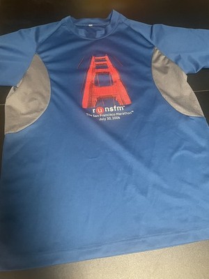 SF Marathon Jersey Vtg 2006 Runner Shirt L runsfm 13.1 Golden Gate Bridge UniSEX