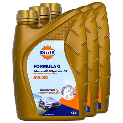 Motoröl Gulf Formula G 5W-30 3 X 1 Liter für Infiniti Jaguar KIA Mercedes Opel
