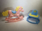 Vintage Mattel Heart Family Babies Playset Barbie Rocking Horse And Walker